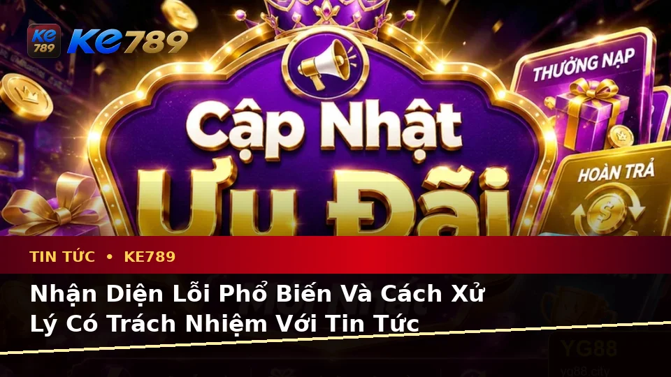 Nhận Diện Lỗi Phổ Biến Và Cách Xử Lý Có Trách Nhiệm Với Tin Tức KE789 Trên Ứng Dụng Di Động Tại ke789pg.org