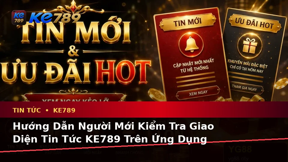 Hướng Dẫn Người Mới Kiểm Tra Giao Diện Tin Tức KE789 Trên Ứng Dụng Di Động: Đọc Ưu Đãi Và Điều Kiện Khuyến Mãi Tại ke789pg.org