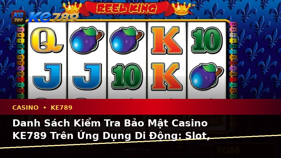 Danh Sách Kiểm Tra Bảo Mật Casino KE789 Trên Ứng Dụng Di Động: Slot, Trò Chơi Bàn Và Quản Lý Ngân Sách Tại ke789pg.org