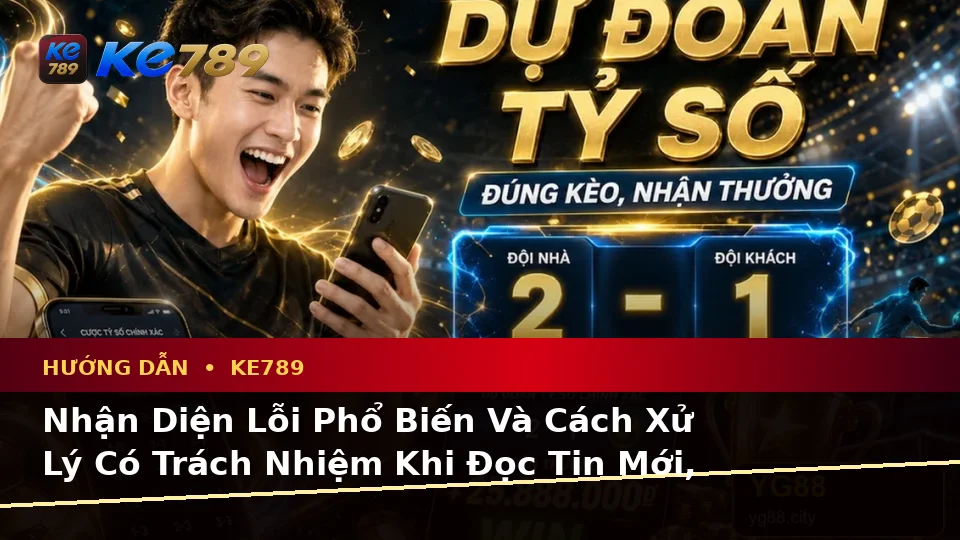 Nhận Diện Lỗi Phổ Biến Và Cách Xử Lý Có Trách Nhiệm Khi Đọc Tin Mới, Ưu Đãi Khuyến Mãi KE789 Trên Ứng Dụng Di Động Tại ke789pg.org